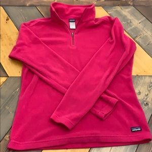 Lightweight Pink Patagonia fleece 1/4 zip size M